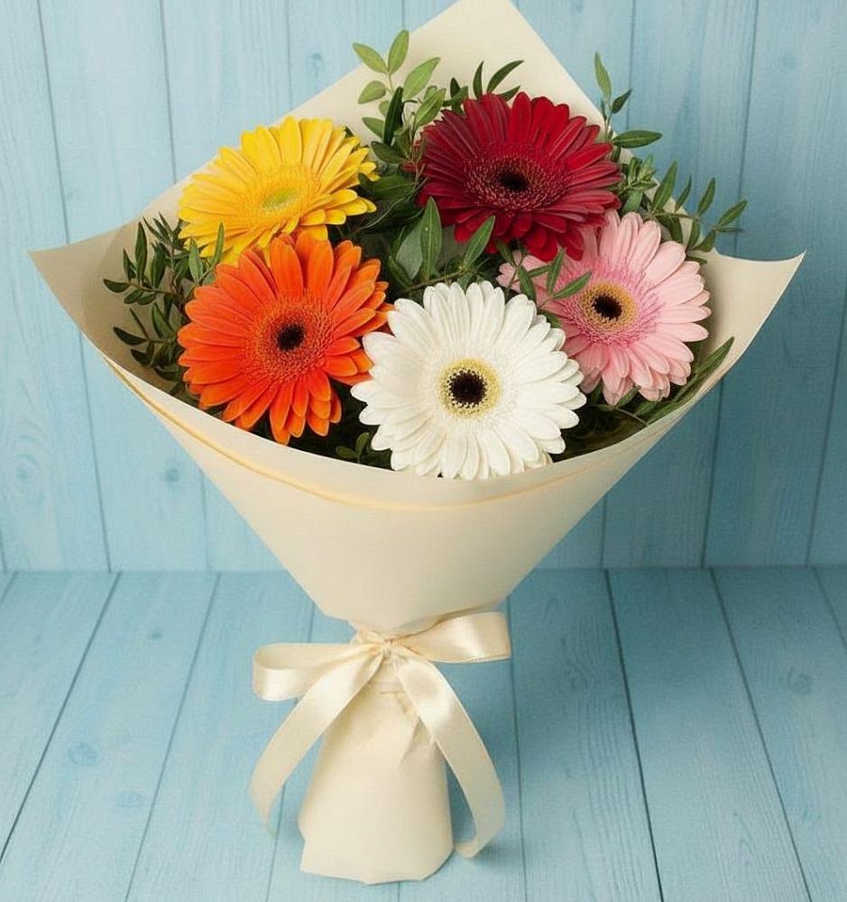Букет цветов из: Герберы в Новокручининске