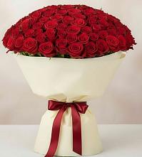 Букет 101 Красная роза Милано в Новокручининске