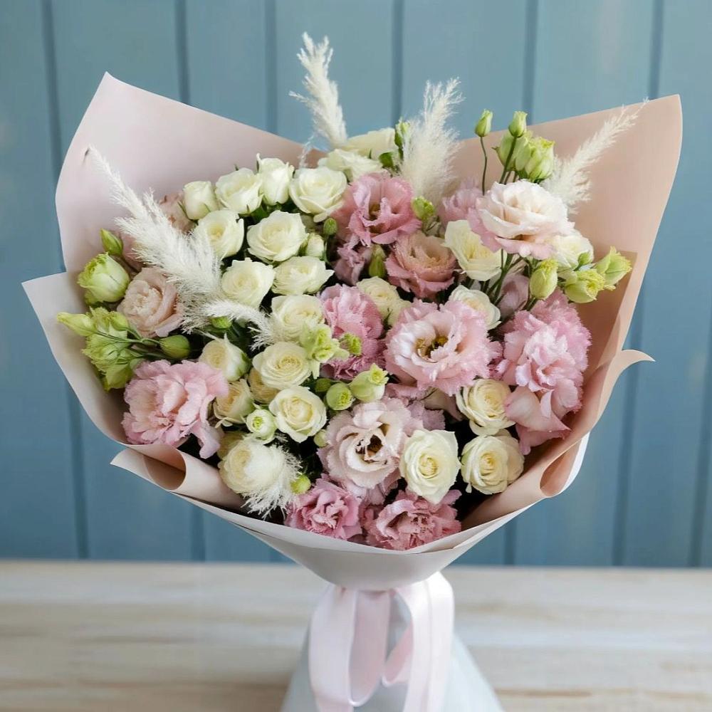 Букет цветов из: Альстромерии и Розы в Новокручининске