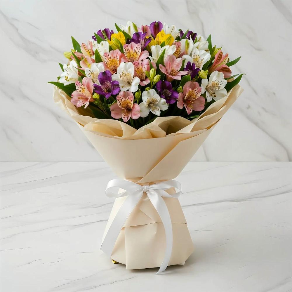 Букет цветов из: Альстромерии в Новокручининске