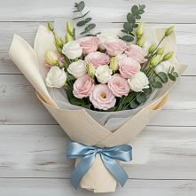 Букет цветов из:  Лизиантусы в Новокручининске