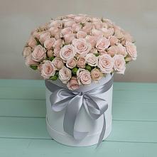 Цветочная композиция из Розы в шляпной коробке #REPLACE_PRED# Новокручининске