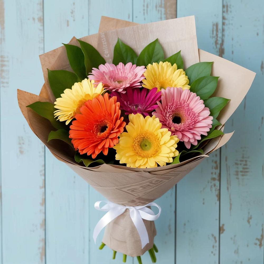 Букет цветов из: Герберы в Новокручининске