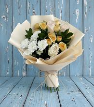 Букет цветов из:  Розы и Хризантемы #REPLACE_PRED# Новокручининске