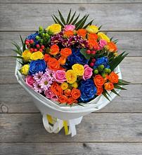 Букет цветов из:  Розы и Хризантемы в Новокручининске