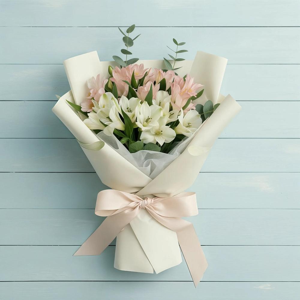 Букет цветов из: Альстромерии в Новокручининске