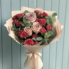 Букет цветов из:  Гвоздики и Розы #REPLACE_PRED# Новокручининске
