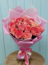 Букет 15 Розовых роз Равель #REPLACE_PRED# Новокручининске