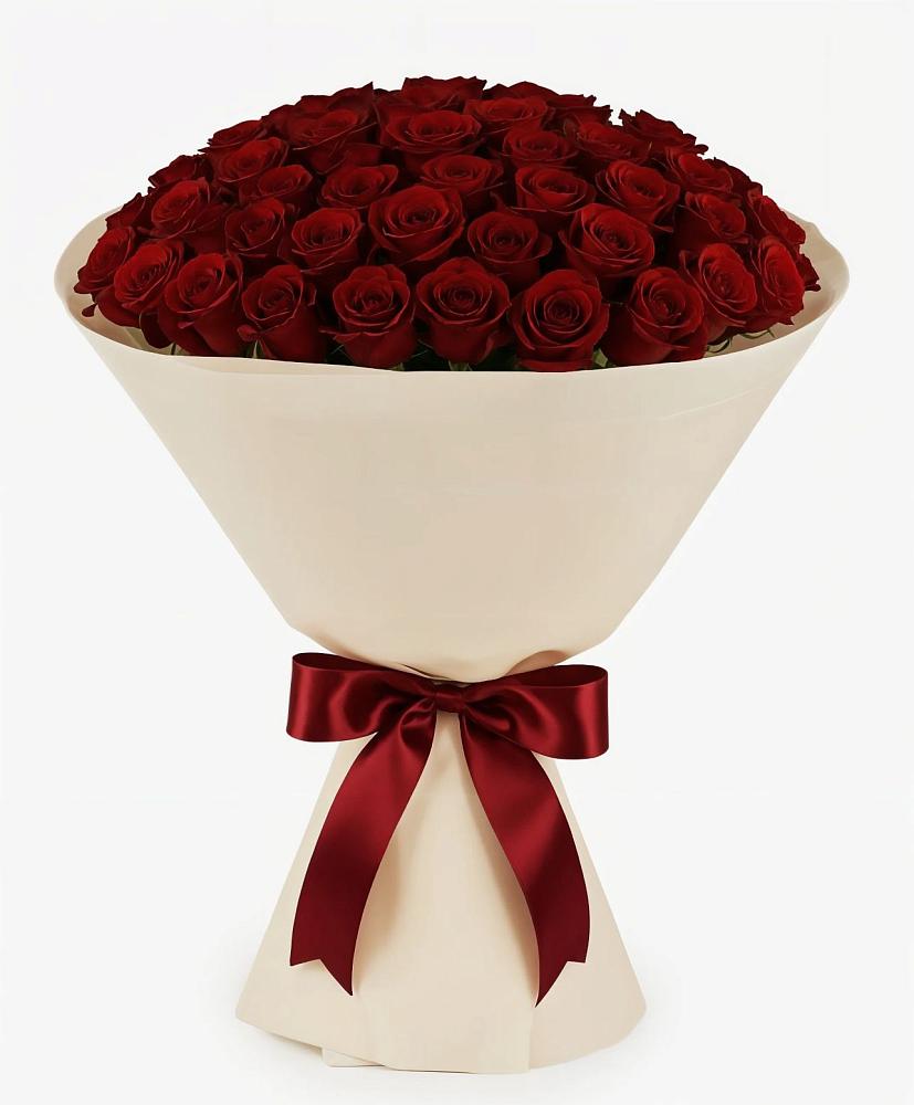 Букет 101 Бордовая роза Блэк Бакарра в Новокручининске